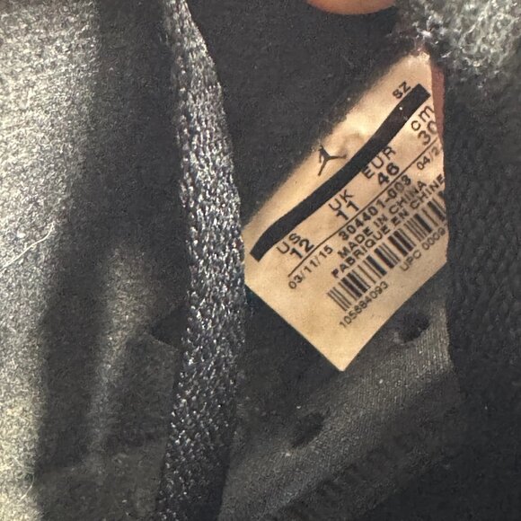 Size 12 Air Jordan 6 Retro Low Chrome Black Mens Lace-Up Shoes 304401-003 - Picture 10 of 12